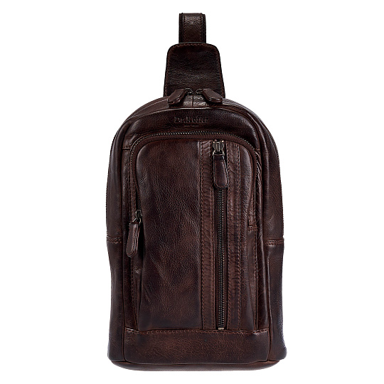 Рюкзак Dr.Koffer из натуральной кожи темно-коричневый
