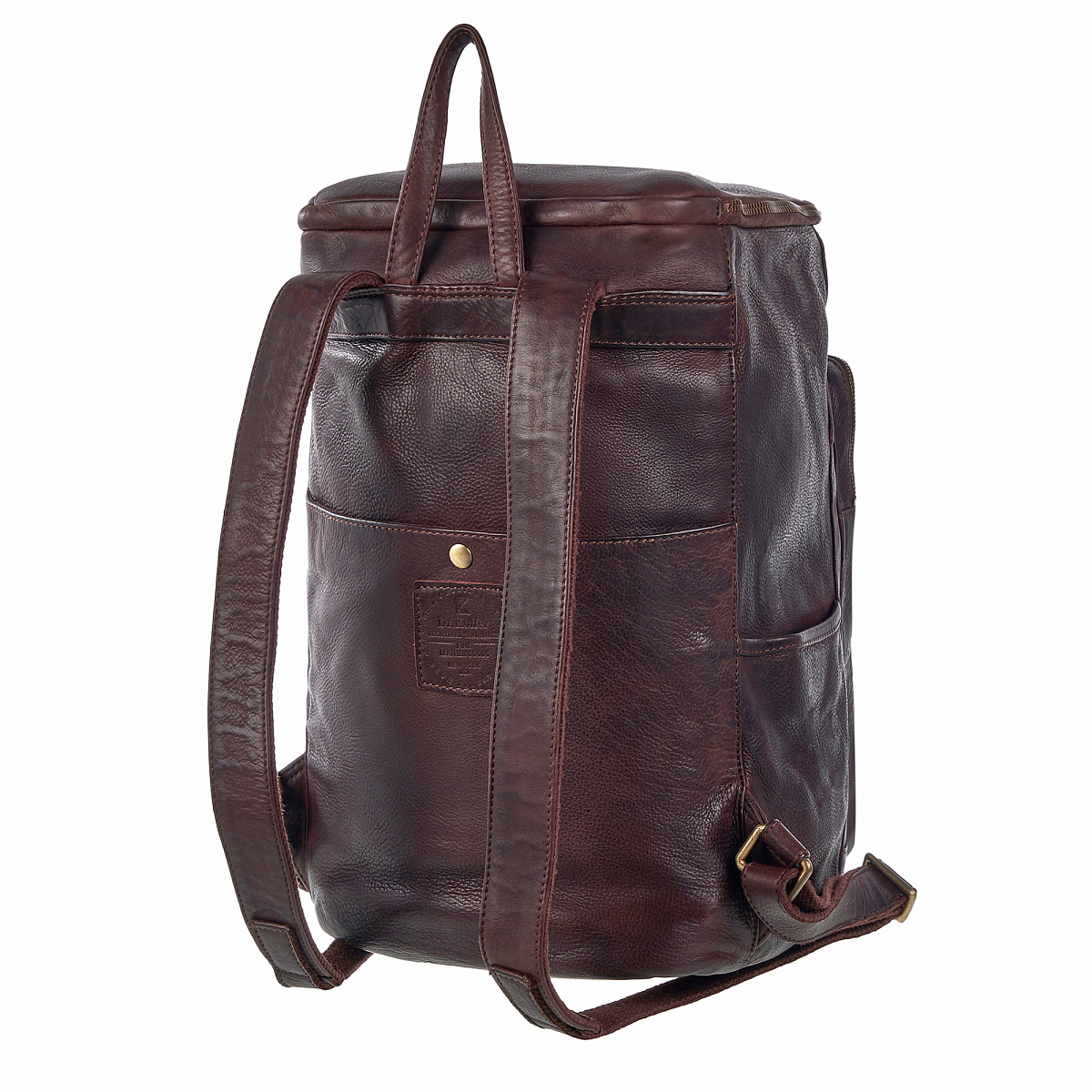 Рюкзак Dr.Koffer из натуральной кожи темно-коричневый