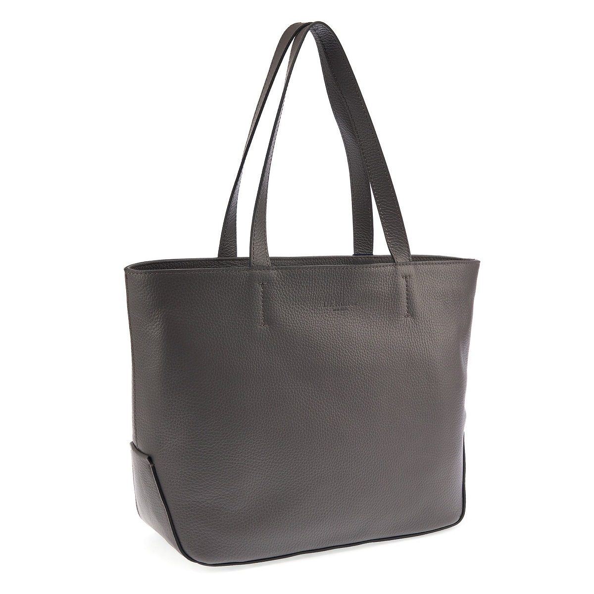 Женская сумка Dr. Koffer из натуральной кожи серая