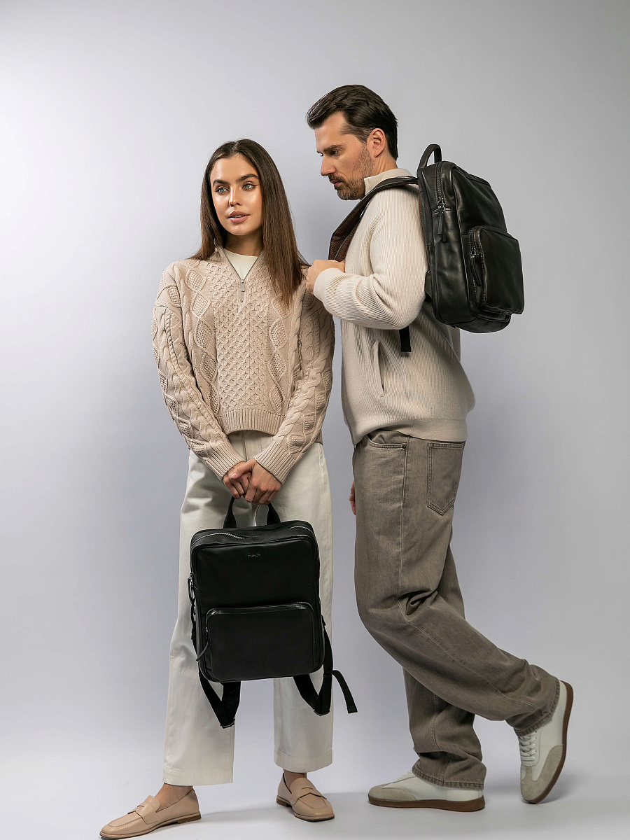 Рюкзак Dr.Koffer из натуральной кожи коричневый