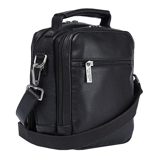 Сумка через плечо Dr.Koffer из натуральной кожи черная