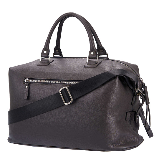 Сумка дорожная Dr.Koffer из натуральной кожи серая