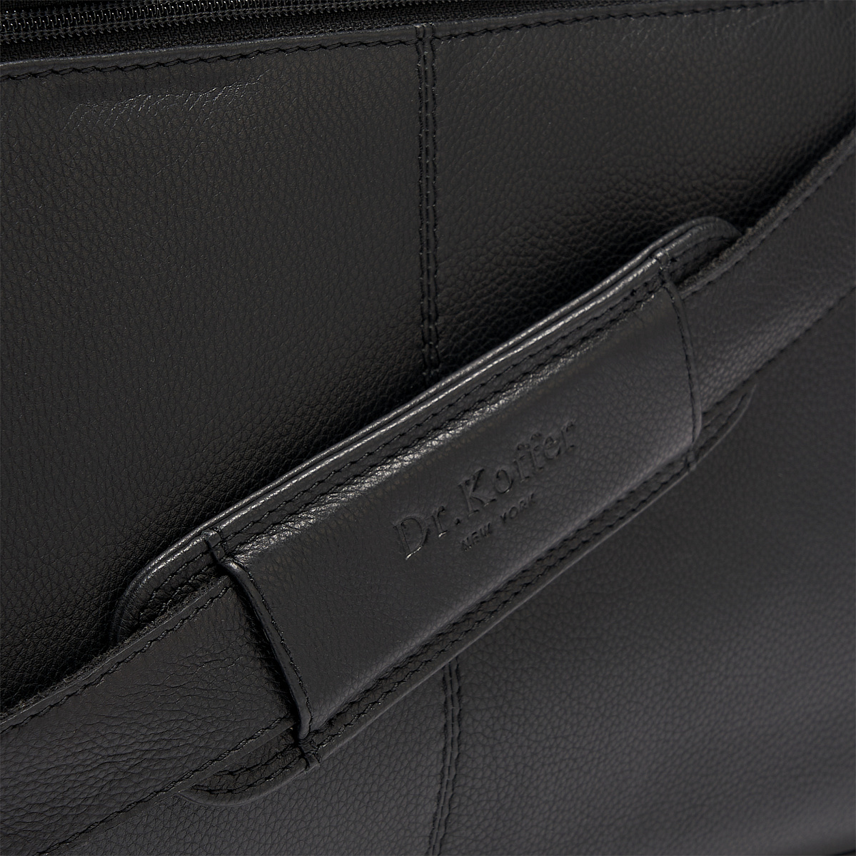 Деловая сумка Dr.Koffer из натуральной кожи черная