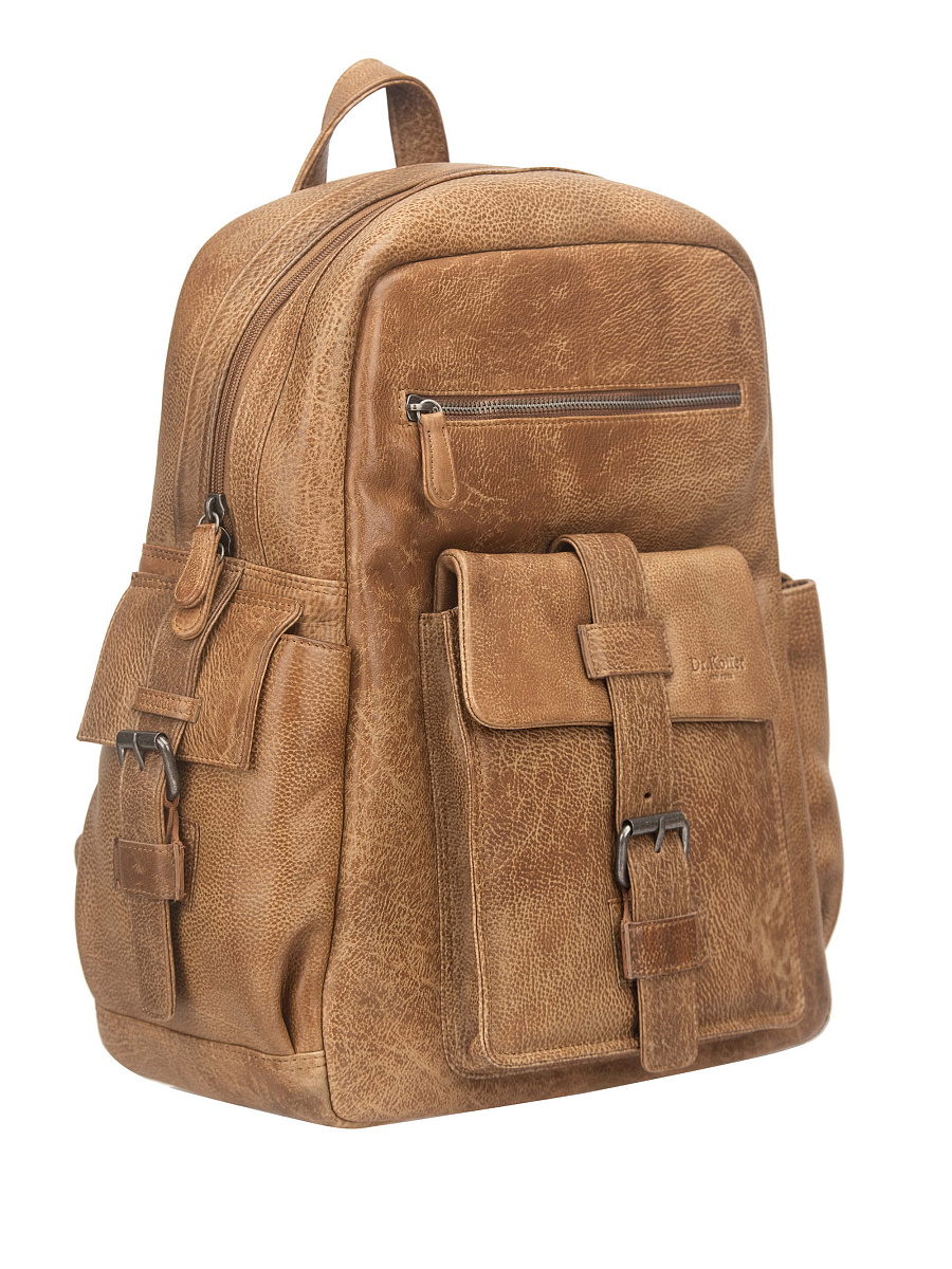 Рюкзак Dr. Koffer из натуральной кожи коричневый