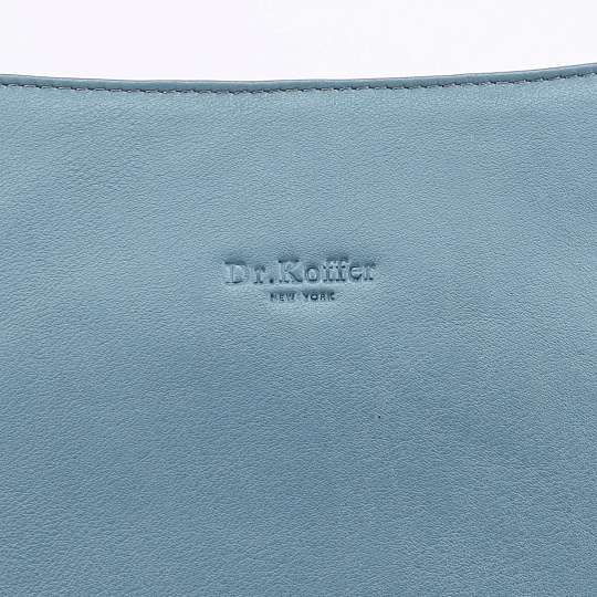 Женская сумка Dr.Koffer из натуральной кожи голубая