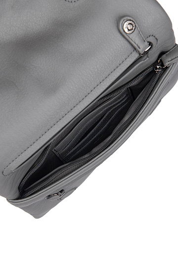 Сумка через плечо Dr.Koffer из натуральной кожи серая