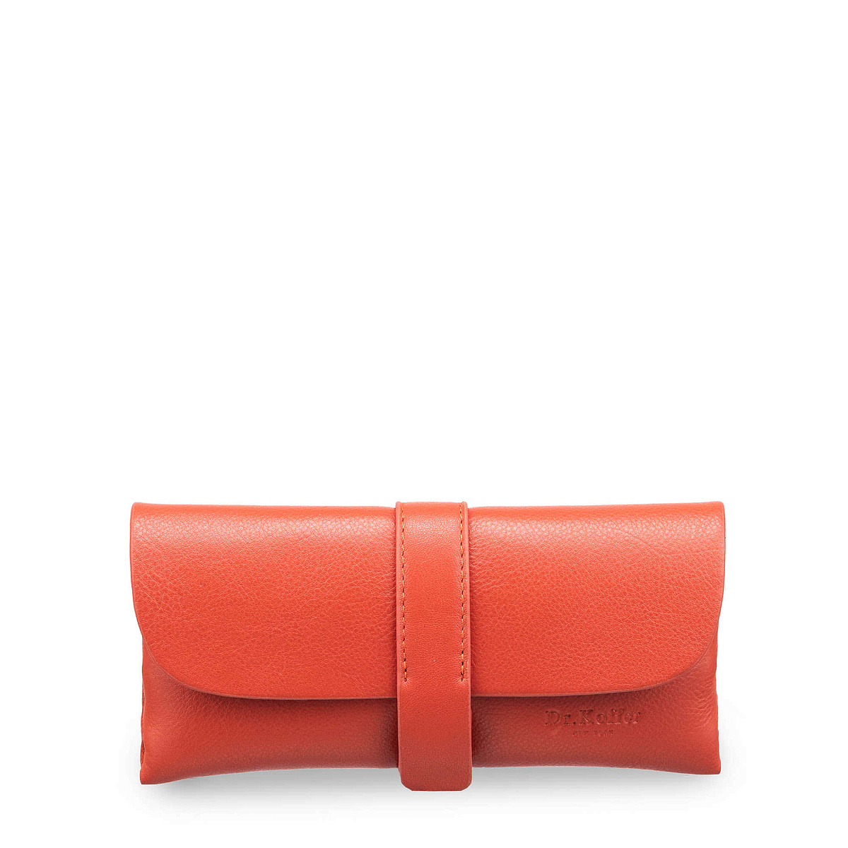 Очечник Dr.Koffer из натуральной кожи оранжевый