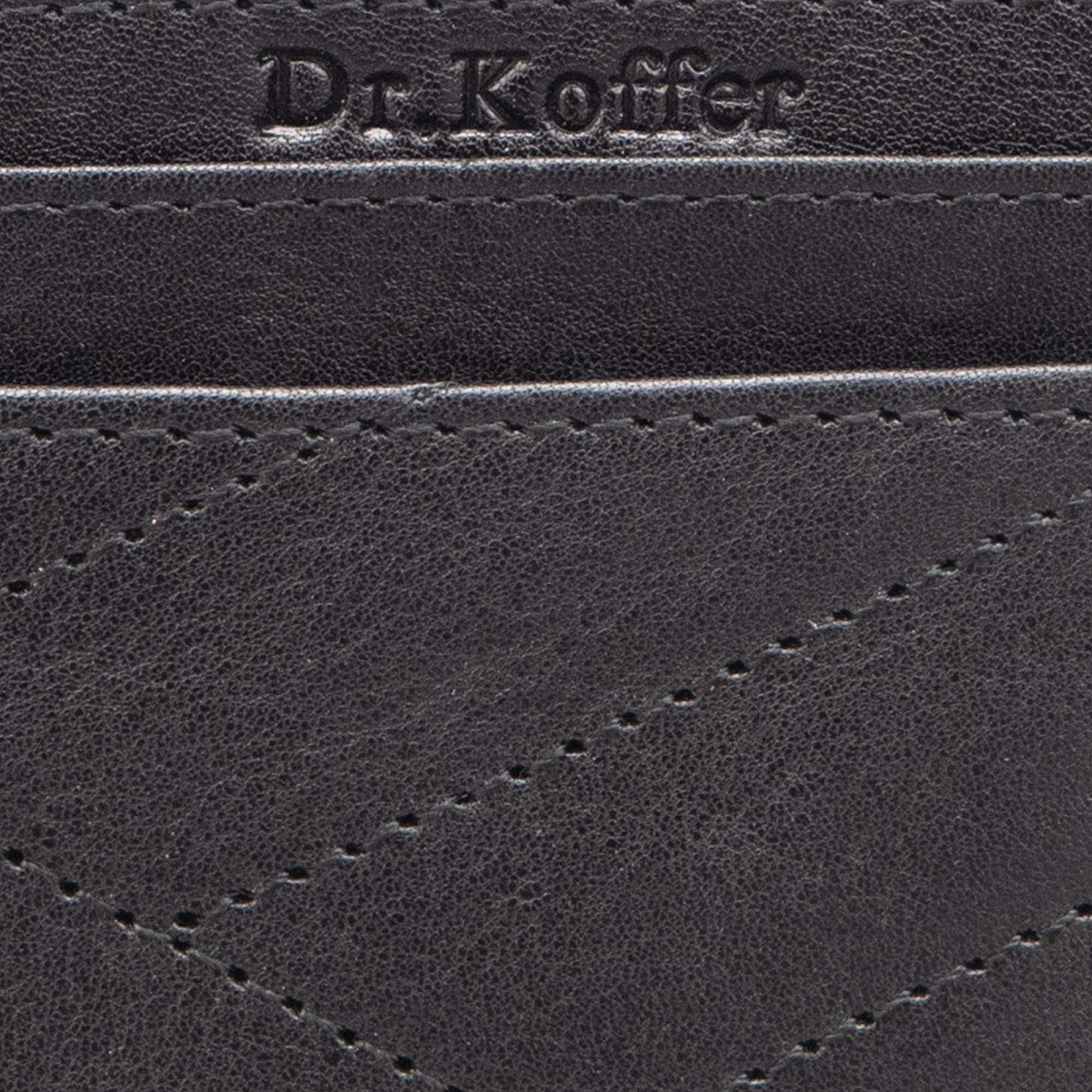 Кредитница Dr.Koffer из натуральной кожи черная