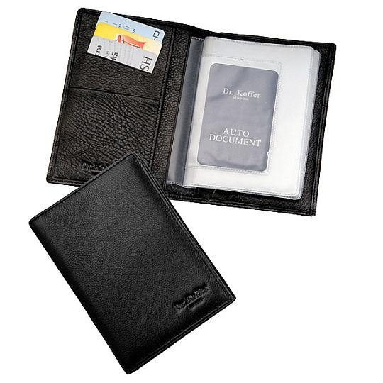 Обложка для паспорта/автодок из натуральной кожи Dr. Koffer