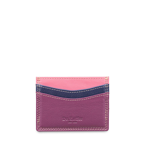 Кредитница Dr.Koffer из натуральной кожи фиолетовая