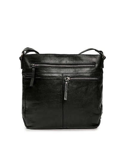 Сумка через плечо Dr.Koffer из натуральной кожи черная