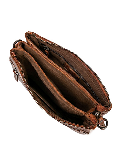 Сумка через плечо Dr.Koffer из натуральной кожи коричневая