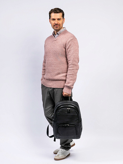 Рюкзак Dr. Koffer из натуральной кожи черный