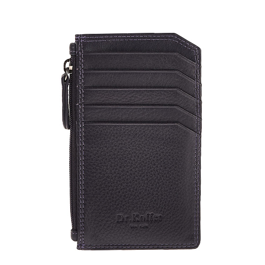 Кредитница Dr.Koffer из натуральной кожи фиолетовая