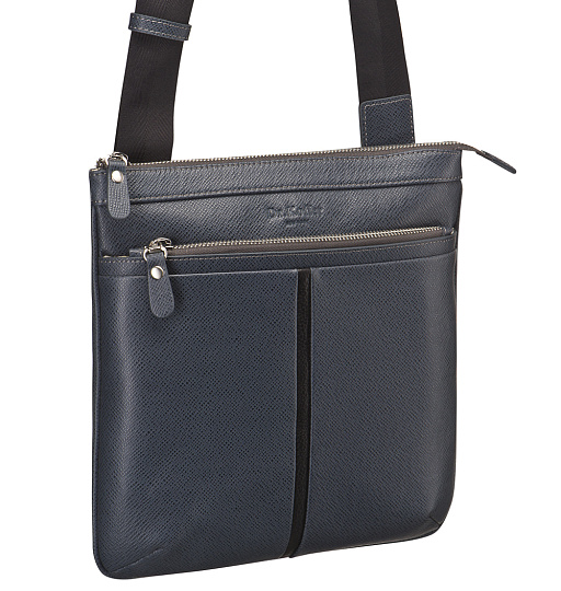 Сумка через плечо Dr.Koffer из натуральной кожи серая