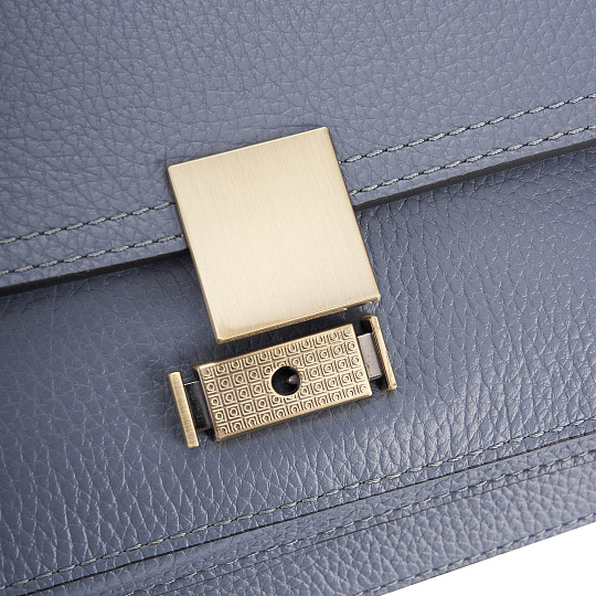 Женская сумка Dr. Koffer из натуральной кожи серая