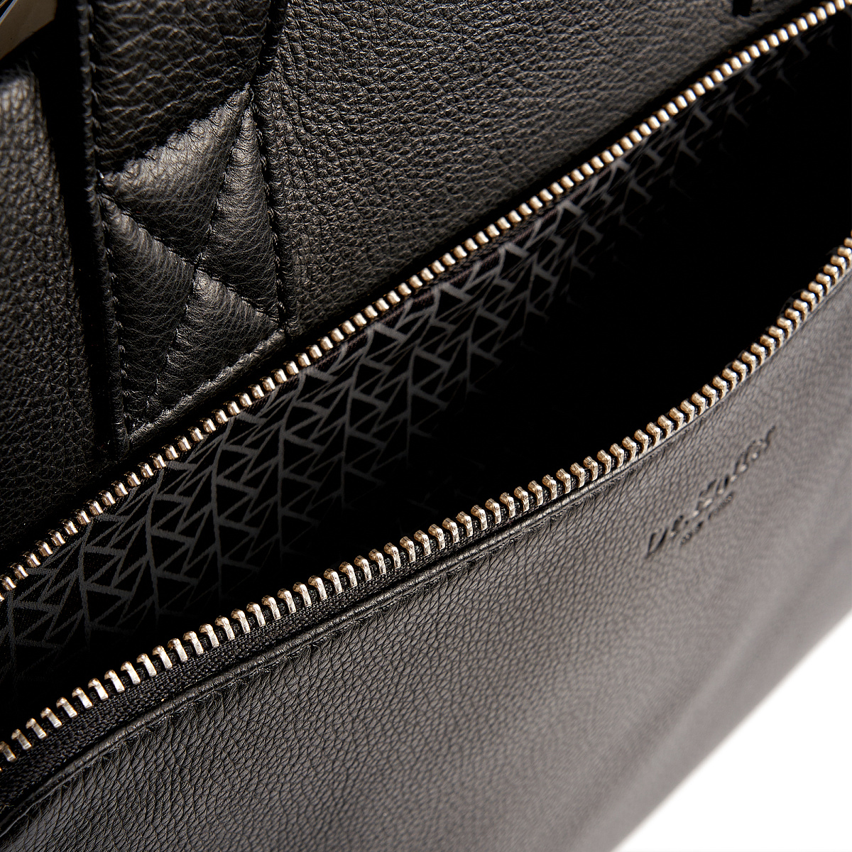 Деловая сумка Dr.Koffer из натуральной кожи черная