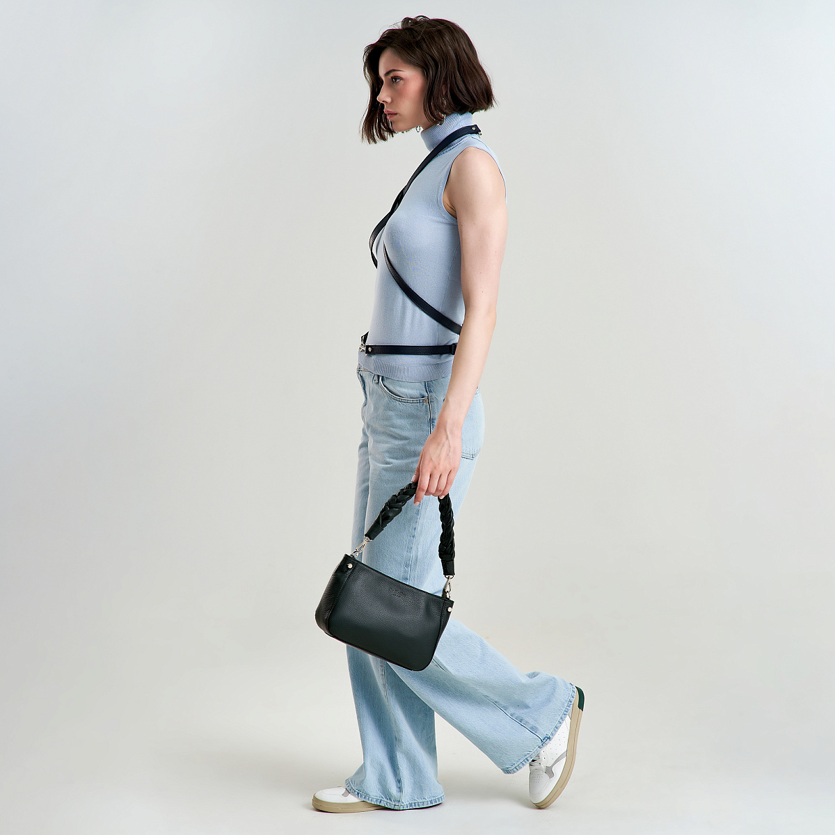 Женская сумка Dr. Koffer из натуральной кожи зеленая