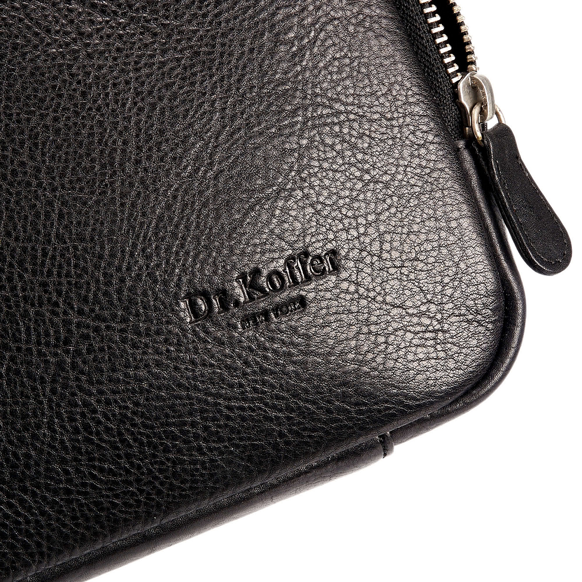Сумка через плечо Dr.Koffer из натуральной кожи черная