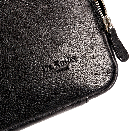 Сумка через плечо Dr.Koffer из натуральной кожи черная