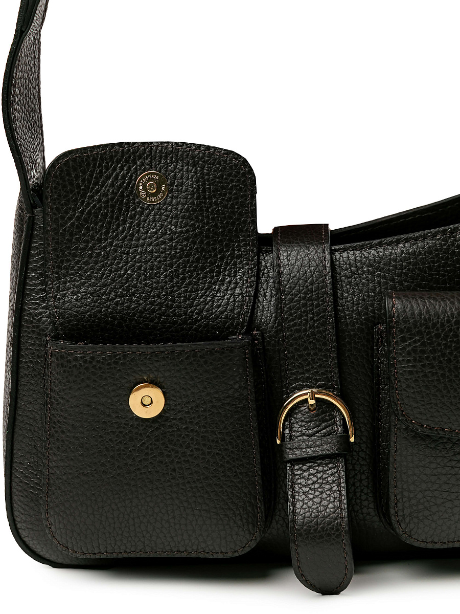 Женская сумка Dr.Koffer из натуральной кожи темно-коричневая