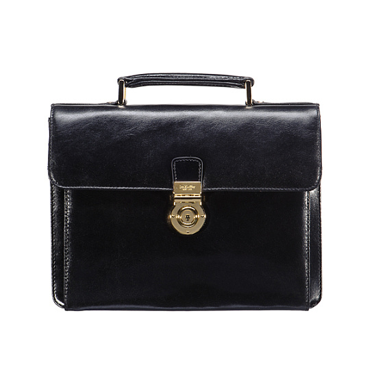 Портфель Dr.Koffer из натуральной кожи черный