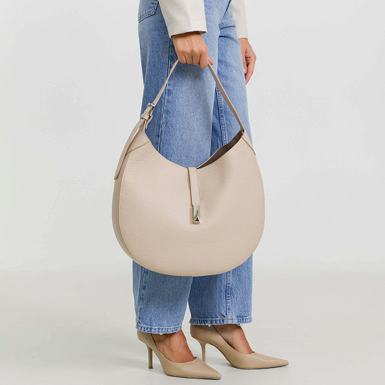 Женская сумка Dr. Koffer из натуральной кожи бежевая