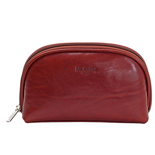 Косметичка Dr.Koffer из натуральной кожи коричневая