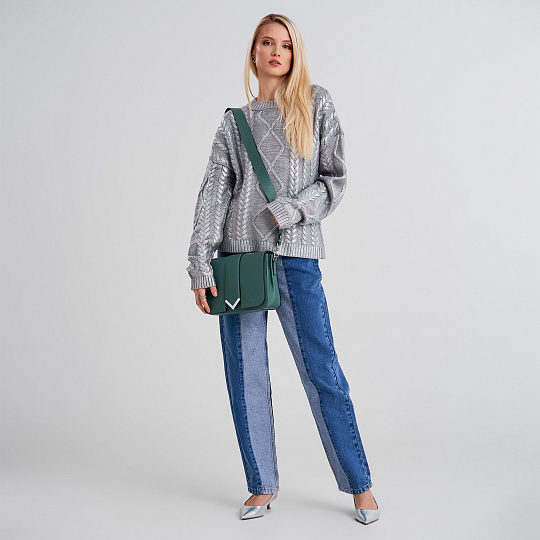 Женская сумка Dr. Koffer из натуральной кожи зеленая