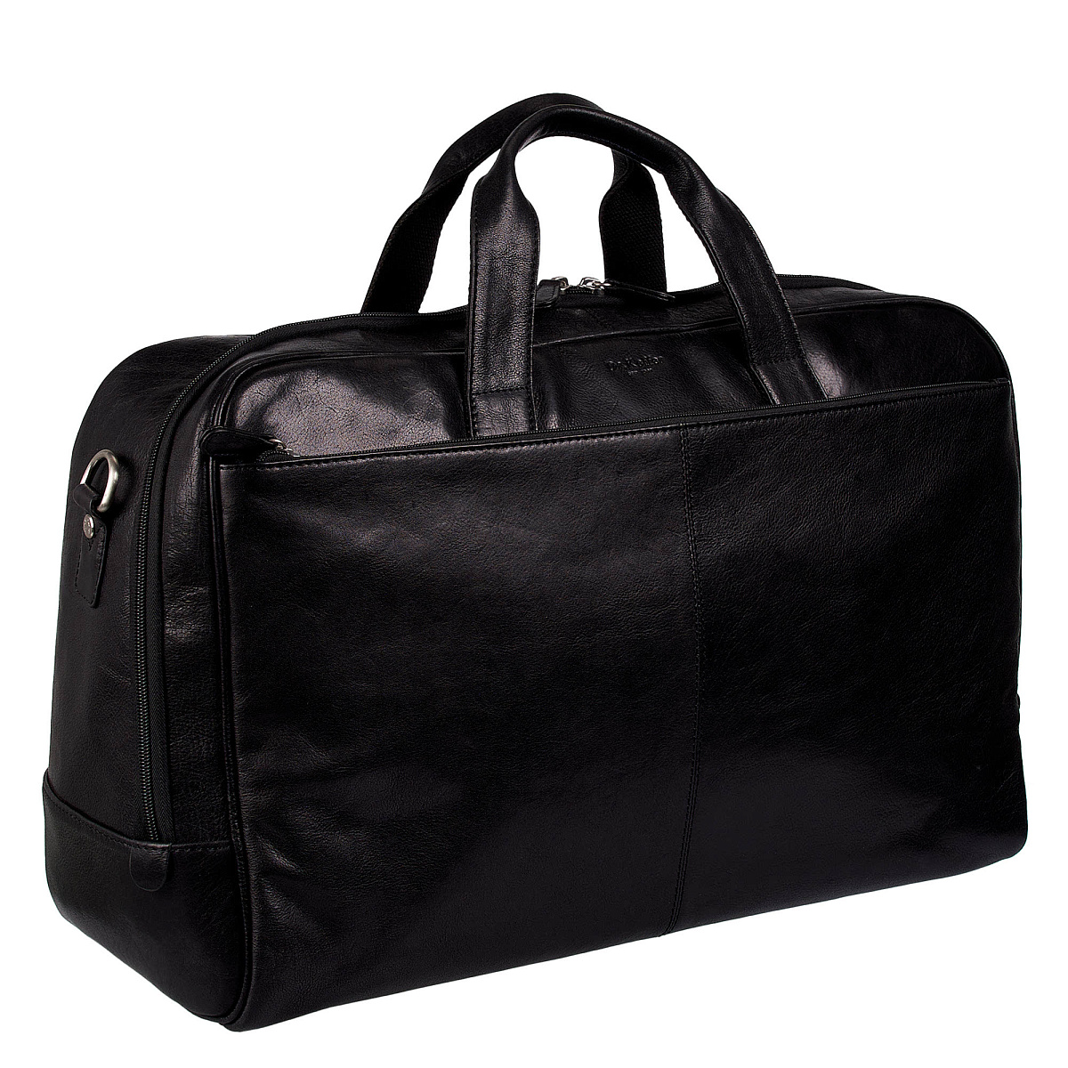 Сумка дорожная Dr.Koffer из натуральной кожи черная