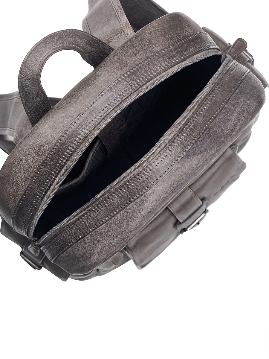 Рюкзак Dr. Koffer из натуральной кожи серый