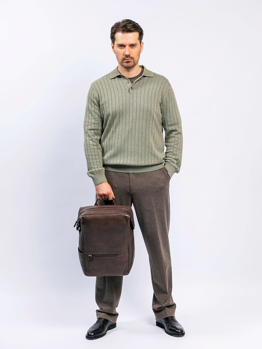 Рюкзак Dr. Koffer из натуральной кожи коричневый