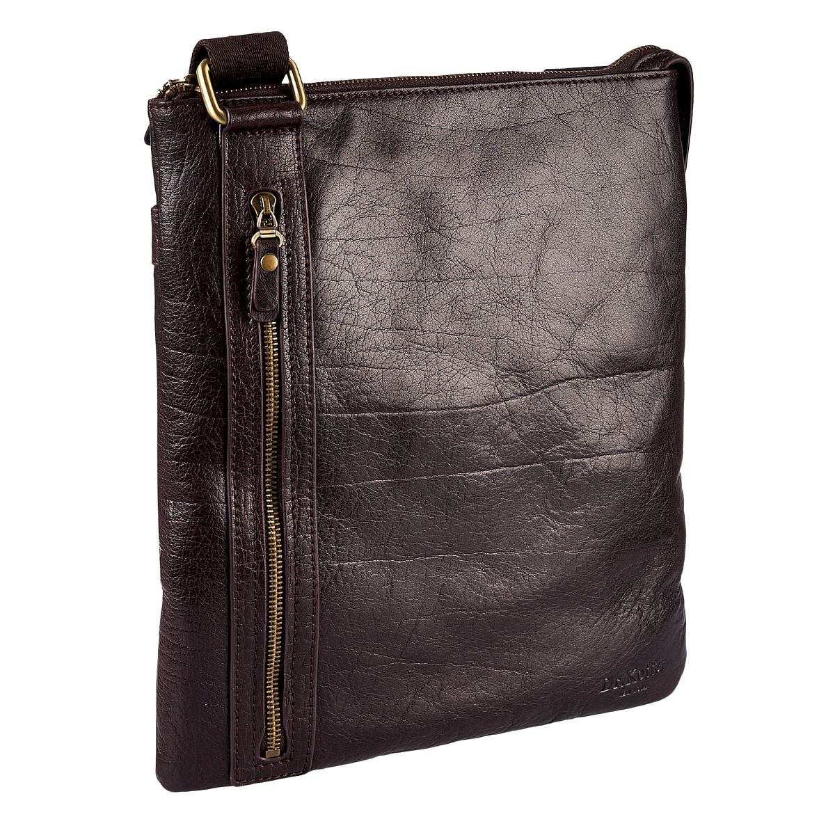 Сумка через плечо Dr.Koffer из натуральной кожи коричневая