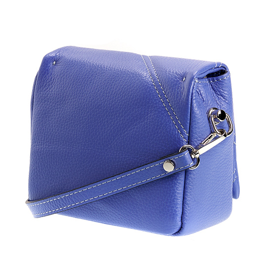 Женская сумка Dr. Koffer из натуральной кожи голубая