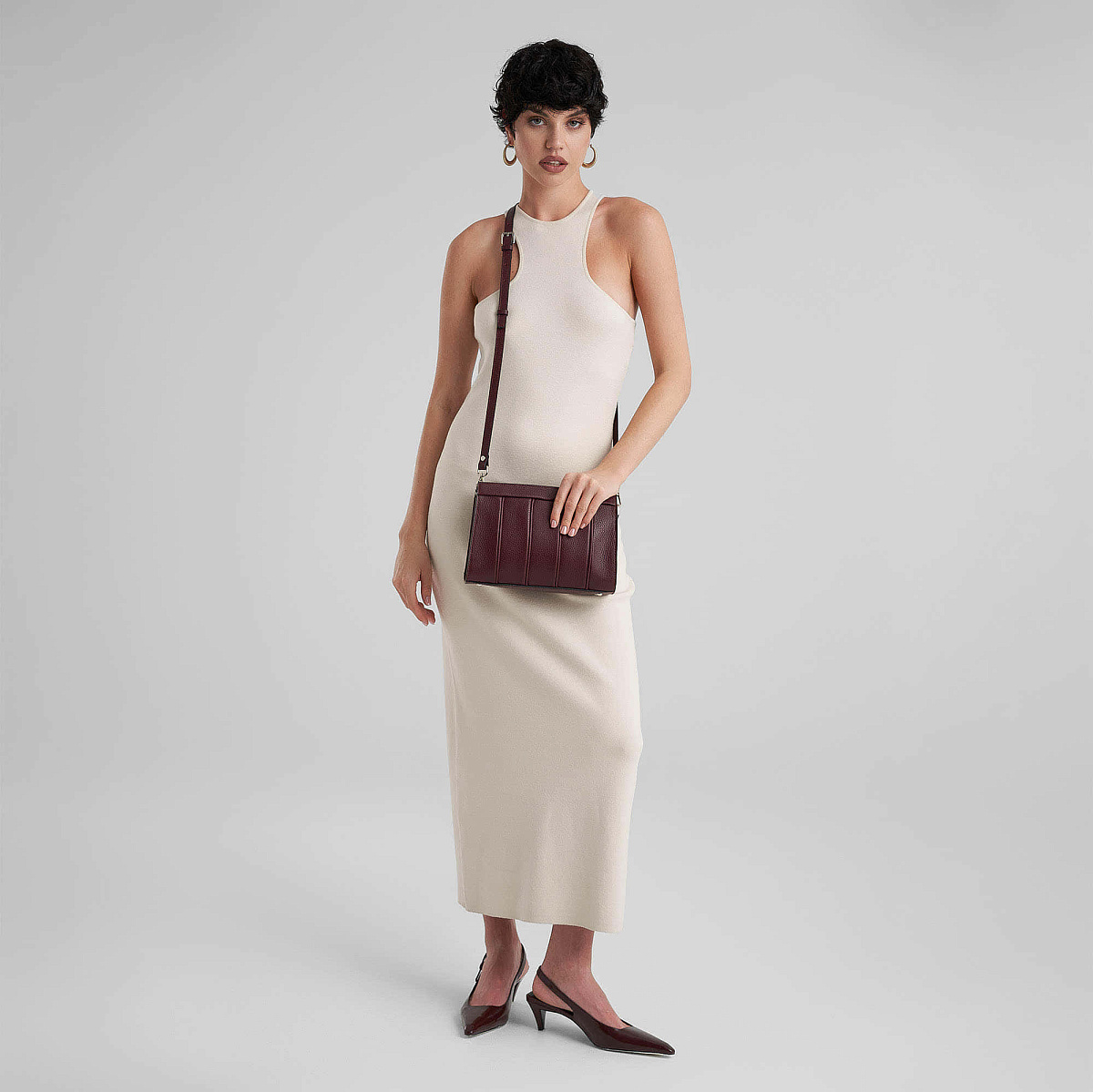 Женская сумка Dr. Koffer из натуральной кожи бордовая