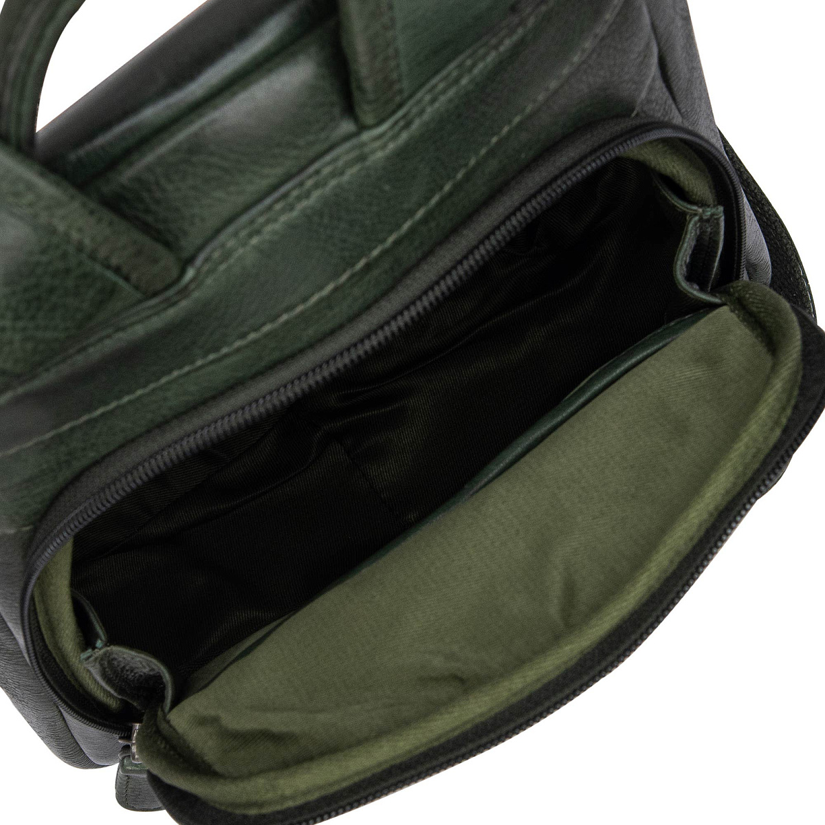 Рюкзак Dr.Koffer из натуральной кожи зеленый