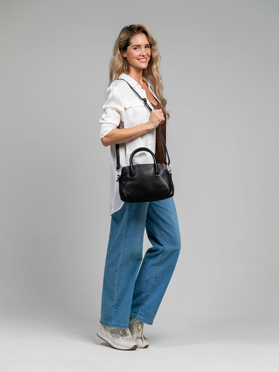 Женская сумка Dr.Koffer из натуральной кожи черная