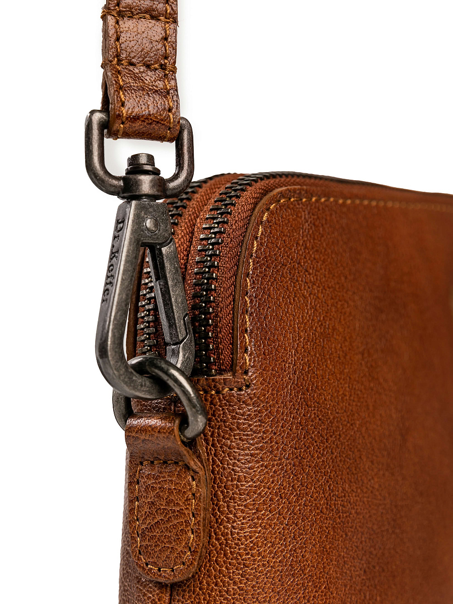 Женская сумка Dr.Koffer из натуральной кожи коричневая