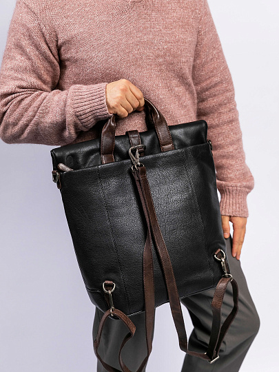 Рюкзак Dr. Koffer из натуральной кожи черный