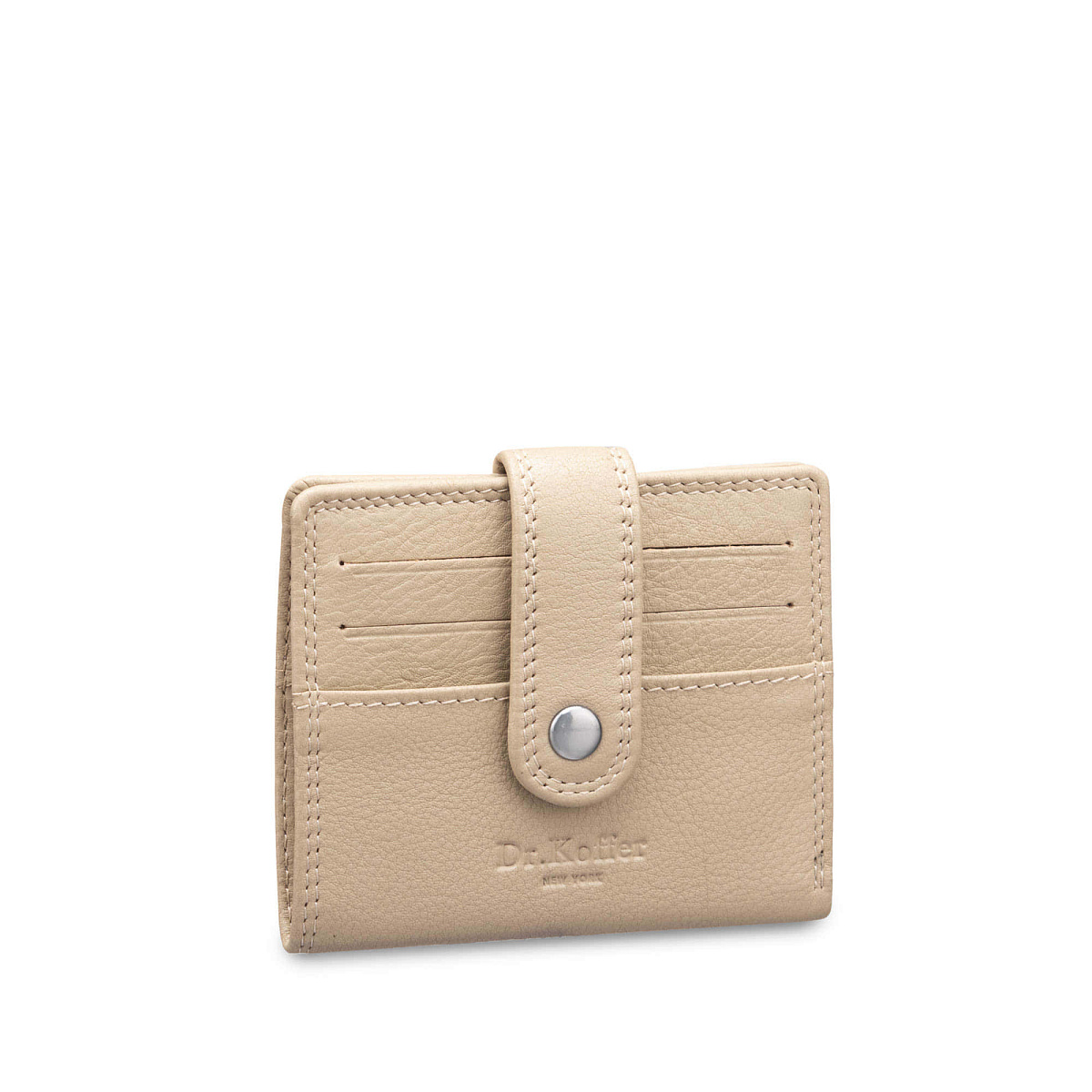 Кредитница Dr.Koffer из натуральной кожи бежевая