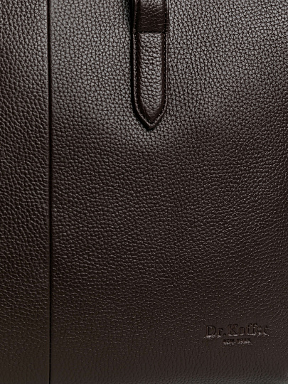 Деловая сумка Dr.Koffer из натуральной кожи темно-коричневая
