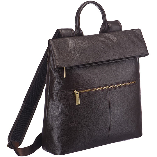 Рюкзак Dr.Koffer из натуральной кожи темно-коричневый