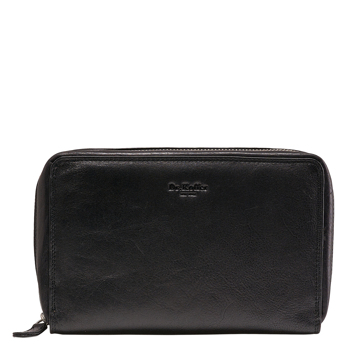Сумка барсетка из натуральной кожи Dr. Koffer черная