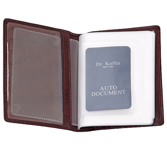 Подарочный набор: обложка для документов и ключница коричневого цвета Dr.Koffer X510281-02-09