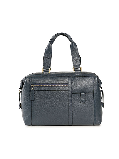 Дорожная сумка Dr. Koffer из натуральной кожи синяя