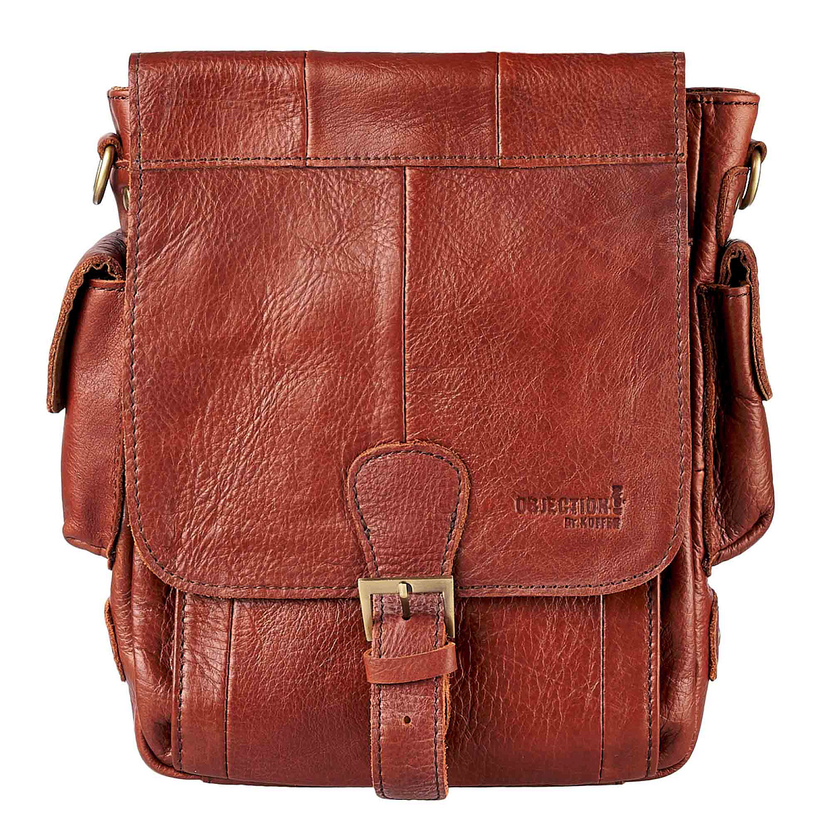 Сумка через плечо Dr.Koffer из натуральной кожи коричневая