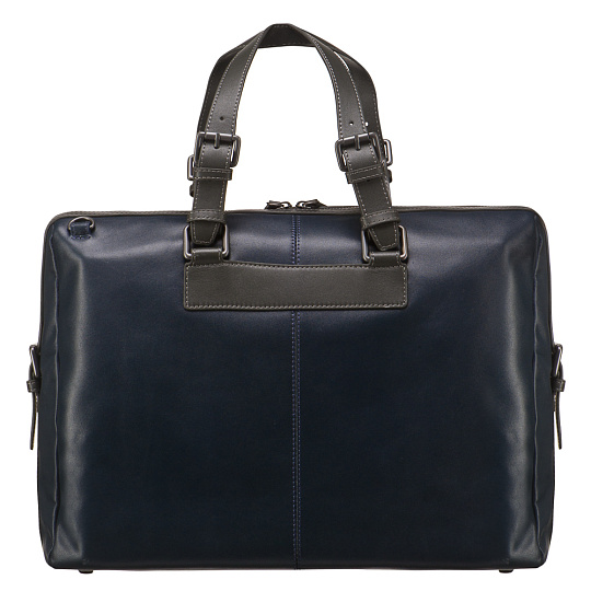 Деловая сумка Dr.Koffer из натуральной кожи синяя