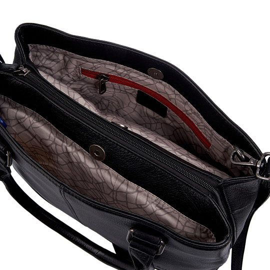 Женская сумка Dr.Koffer из натуральной кожи чёрная