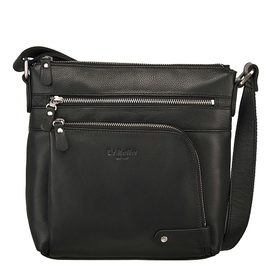 Сумка через плечо Dr.Koffer из натуральной кожи черная