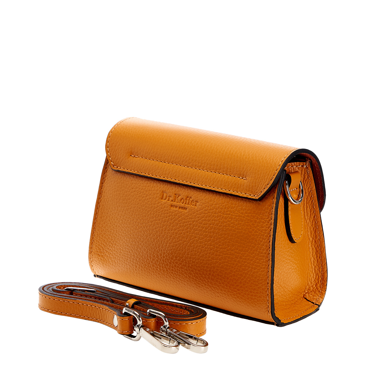 Женская сумка Dr. Koffer из натуральной кожи оранжевая